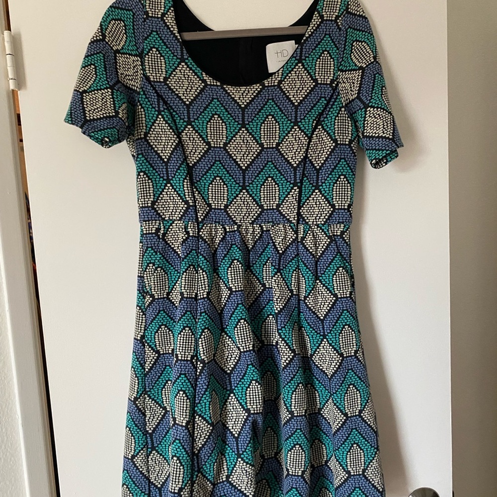 Anthropologie geometric pattern dress